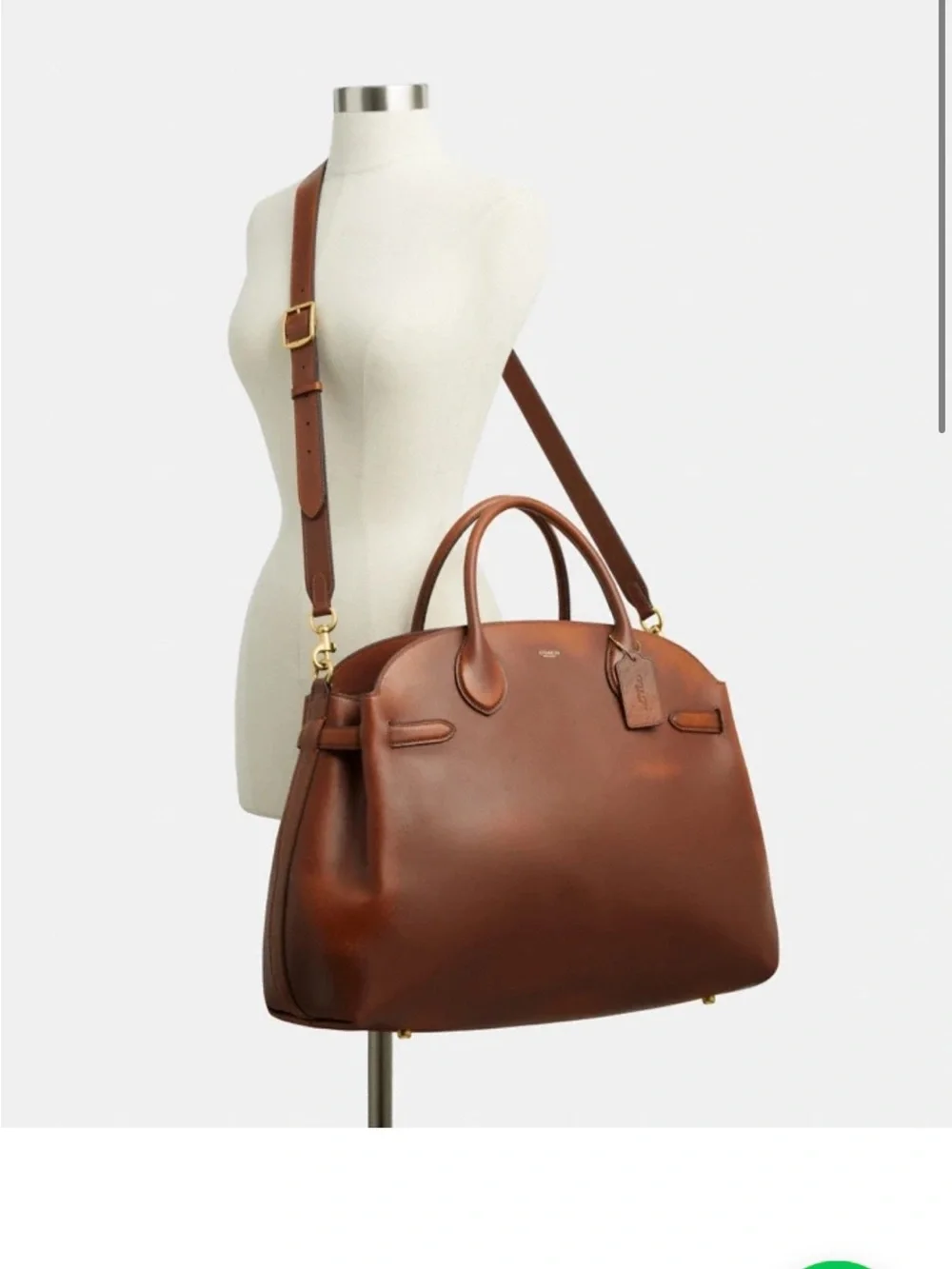 Coach Soft Empire 48 Carryall – Loved Leather Brown | NWT | Complete Set